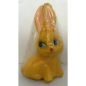 Vintage Rainbow Candle Easter Bunny Spring Candle New in Packaging 4" SKU H322